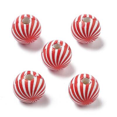 Printed Schima Wood European Beads
