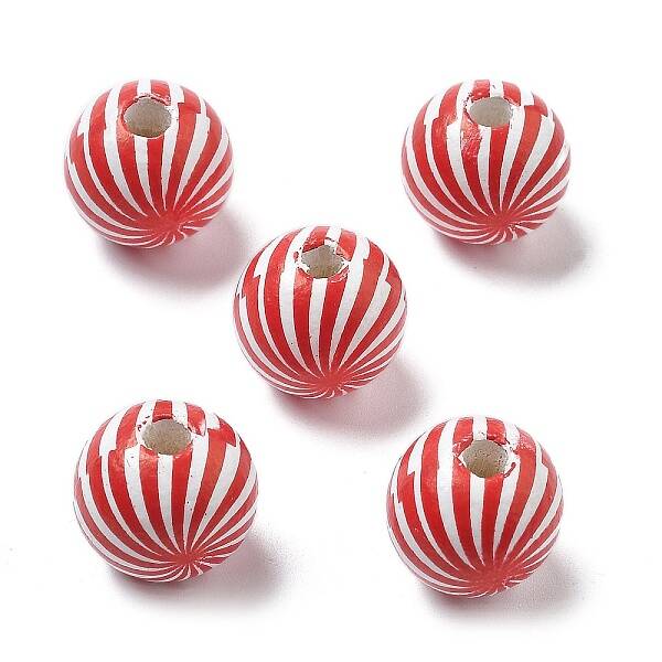 Printed Schima Wood European Beads