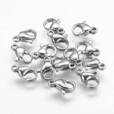 Tarnish Resistant 304 Stainless Steel Lobster Claw Clasps