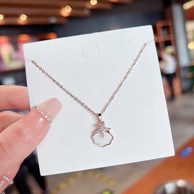 Acrylic with Rhinestone Pendant Necklaces