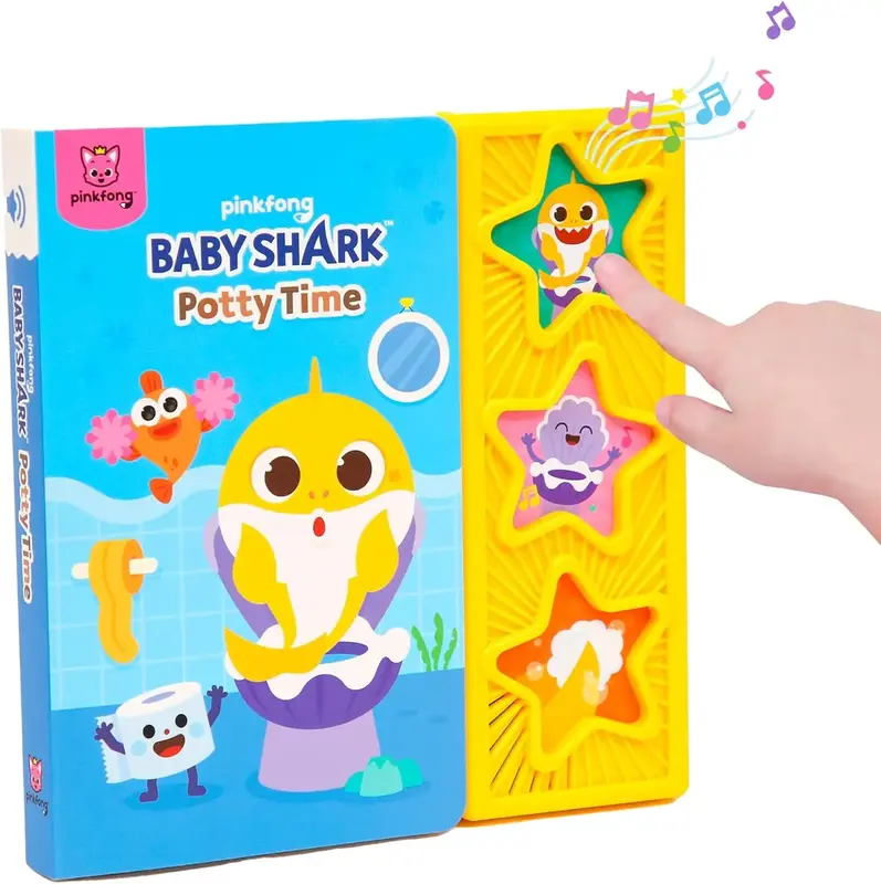 Baby Shark Potty Time 3 Button Sound Book, Baby Shark Healthy Habits Sound Books, Interactive Potty Training Books For Toddle...