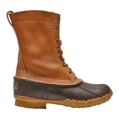 LL BEAN Lace-Up Boots Brown Leather Mens UK 6