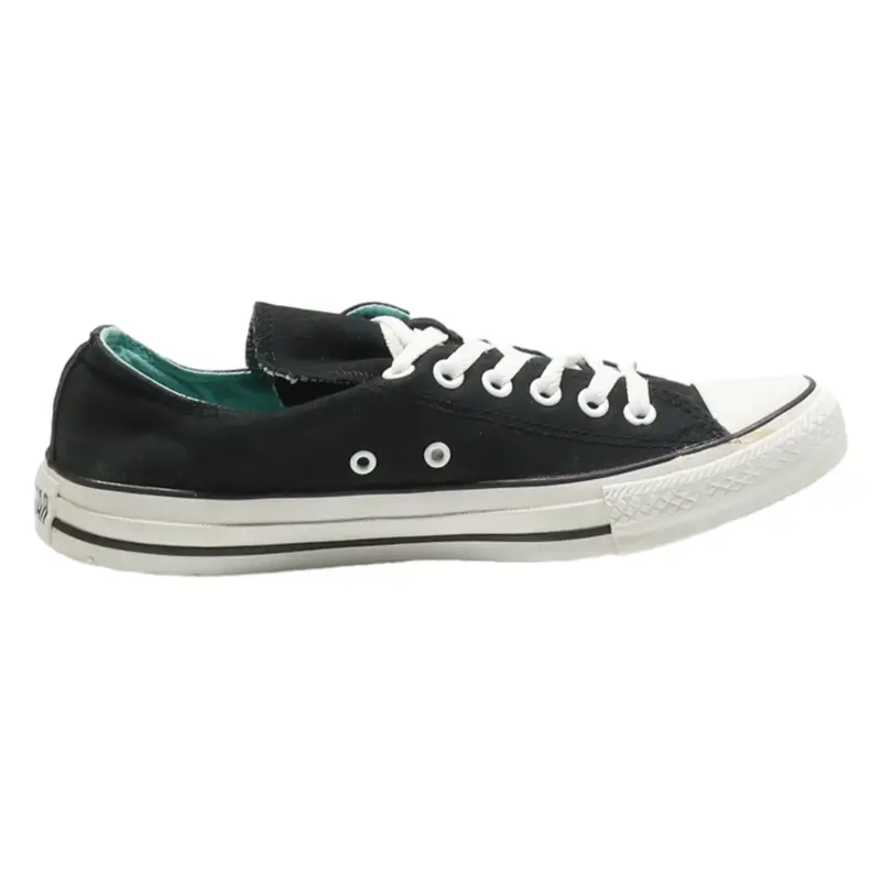 CONVERSE Low Top Trainers Black Canvas Womens UK 9