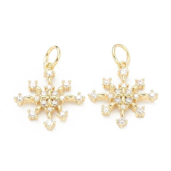 Brass Clear Cubic Zirconia Pendants