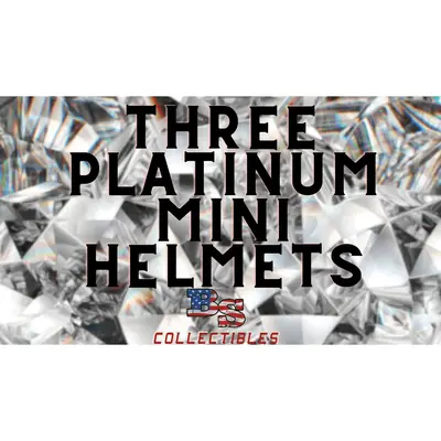 3 Factory Sealed Platinum Mini Helmets Break Pick Your Division