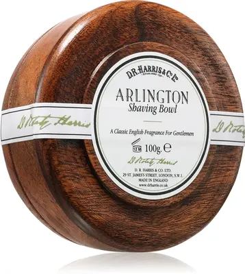 D.R. Harris Shaving Bowl Mahogany wood Arlington shaving soap 100 g