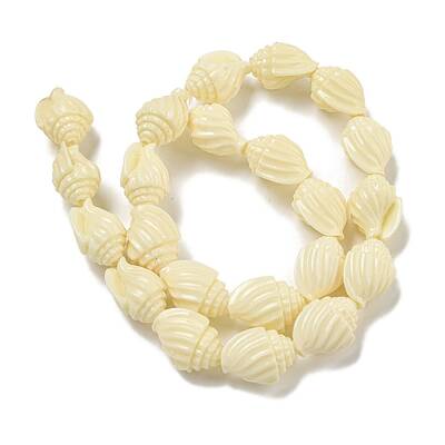 Synthetic Coral Carved Beads Strands