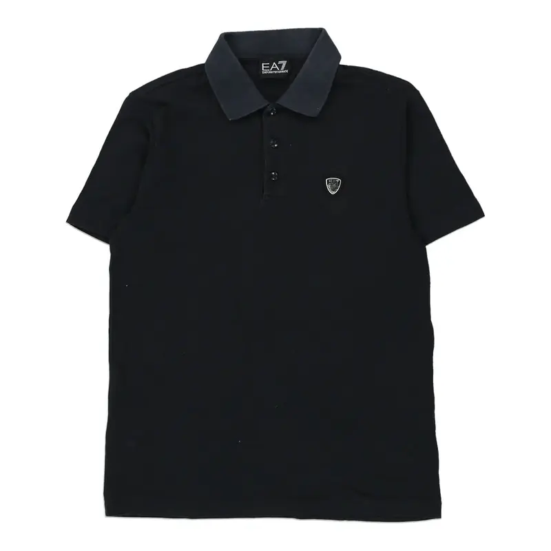 Ea7 Polo Shirt - Small Black Cotton