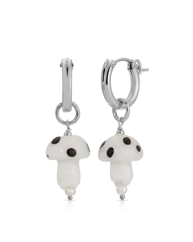 Botanik Hoops | Shade: White | Metal Color: Silver