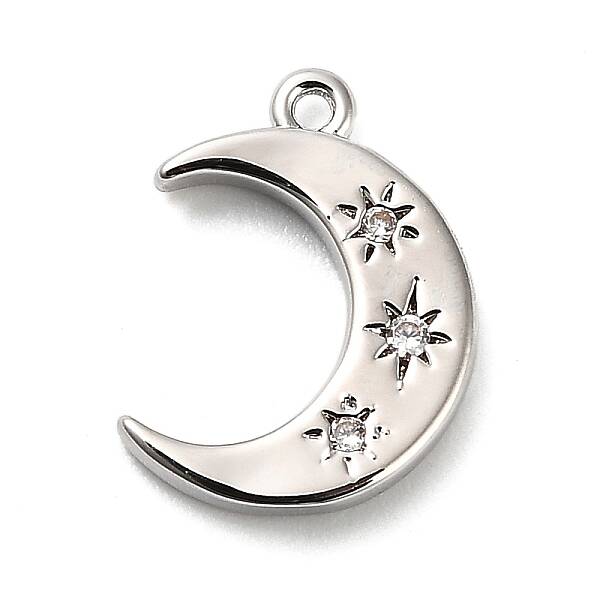 Brass Micro Pave Cubic Zirconia Pendants