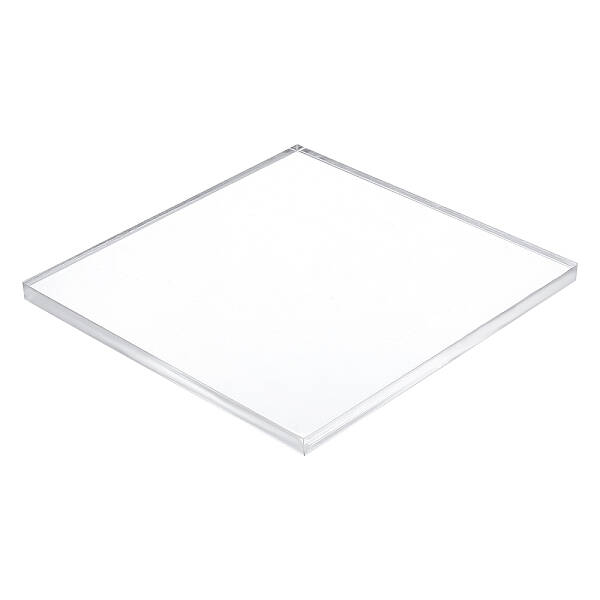 OLYCRAFT 4Pcs Clear Acrylic Display Block Square Acrylic Cube Board Solid Display Base for Business Home Using 100x100x6mm