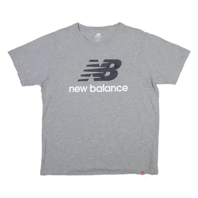 NEW BALANCE Mens T-Shirt Grey XL