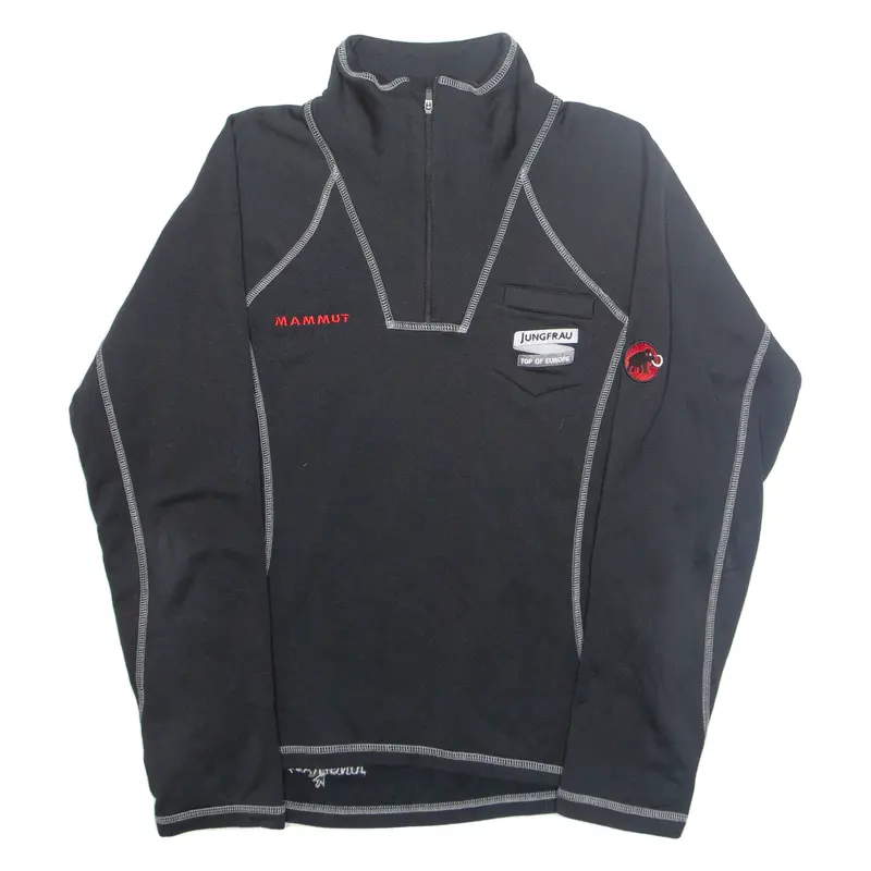 MAMMUT Mens Sweatshirt Black 1/4 Zip XS