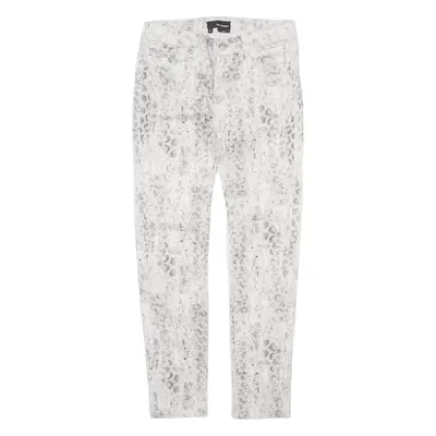 THE KOOPLES Snakeskin Print Trousers White Slim Skinny Womens W25 L27
