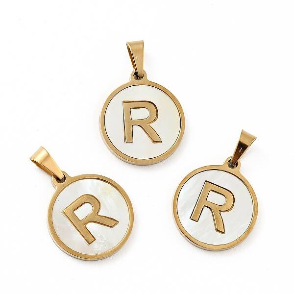 PVD Vacuum Plating 304 Stainless Steel with White Shell Pendants