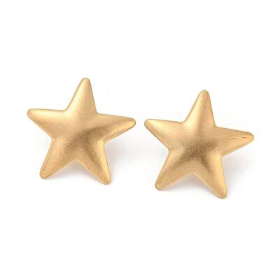 Light Gold 304 Stainless Steel Stud Earrings