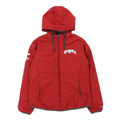 Age 15-16 Cougars Champion Jacket - Large Red Nylon