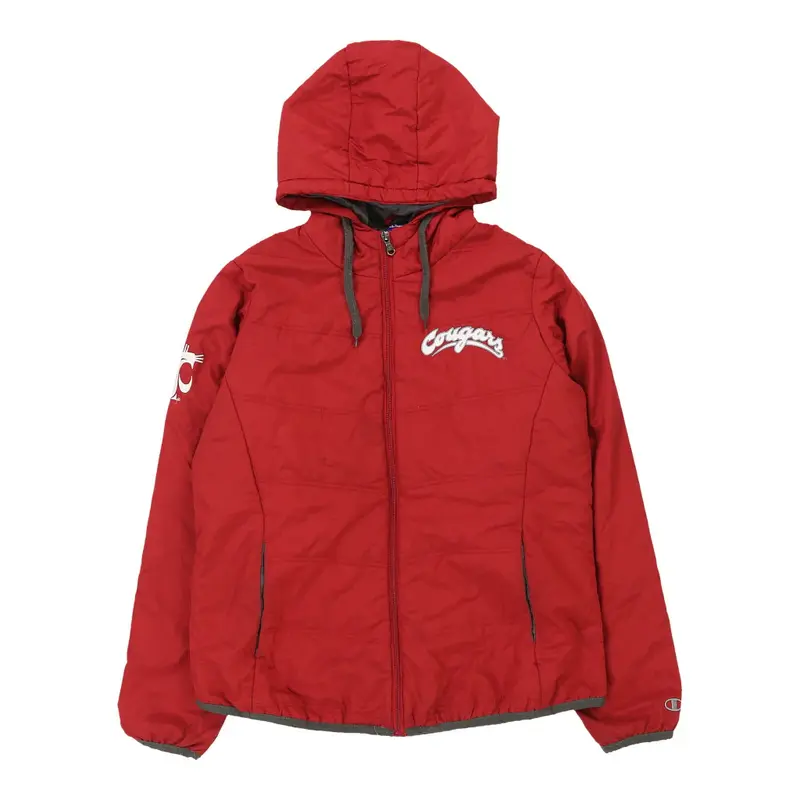 Age 15-16 Cougars Champion Jacket - Large Red Nylon