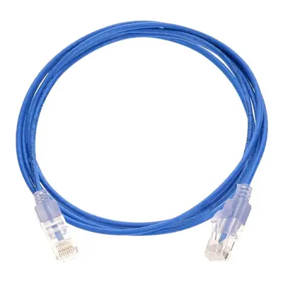 15162 Monoprice Cat6A Ethernet Patch Cable SlimRun Snagless RJ45 550MHz UTP Pure Bare Copper 10G 30AWG 10-Pack 7ft Blue
