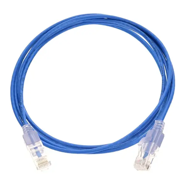 15162 Monoprice Cat6A Ethernet Patch Cable SlimRun Snagless RJ45 550MHz UTP Pure Bare Copper 10G 30AWG 10-Pack 7ft Blue