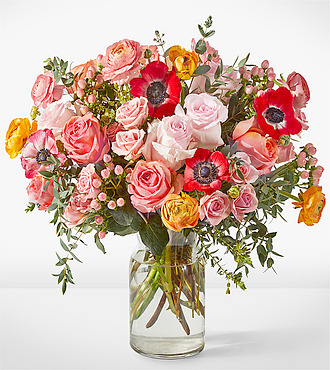 Weekends in the Hamptons Bouquet - Deluxe with Vase - FedEx