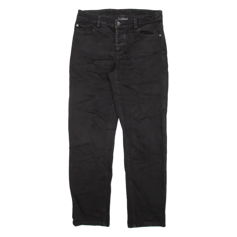 EMPORIO ARMANI Womens Jeans Black Regular Straight W29 L29
