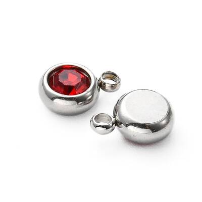 20Pcs 201 Stainless Steel Rhinestone Charms