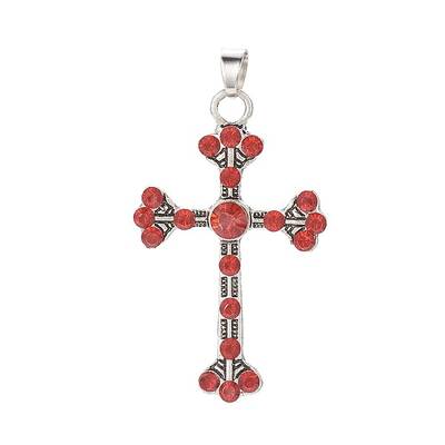 Tibetan Style Alloy Rhinestone Pendants
