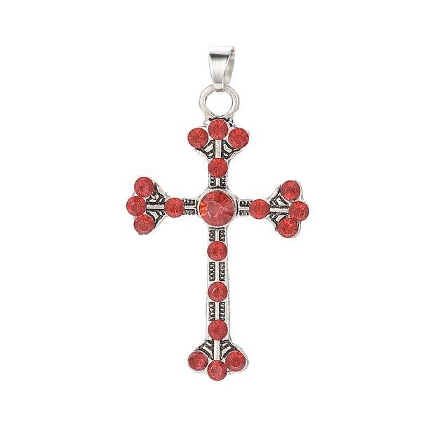 Tibetan Style Alloy Rhinestone Pendants