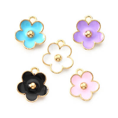 Light Gold Plated Alloy Enamel Pendants