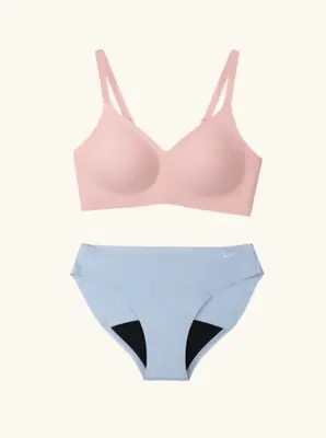 Charlotte Nude Bra & Panty Bundle Set | Bundle Type: 1 Bra and 1 Selene Black Nightwear Panty | Bra Size: L - 85C 90B 95A (As...
