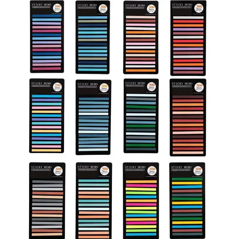 12 Colorful Index Sticker (12pcs), Waterproof Pet Index Sticker, Creative Index Sticker, Office Stationery & Supplies