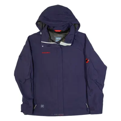 MAMMUT Womens Rain Jacket Purple Hooded L