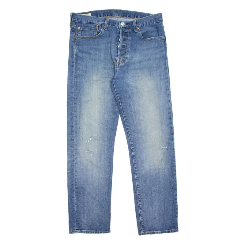 LEVI'S 501 Jeans Mens Blue Regular Straight Stone Wash W32 L30
