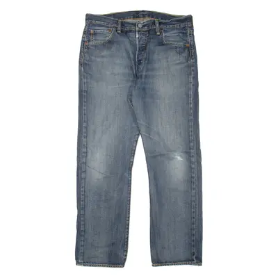 LEVI'S 501 Jeans Mens Blue Regular Straight Stone Wash W34 L30