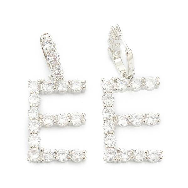 Brass Micro Pave Clear Cubic Zirconia Pendants