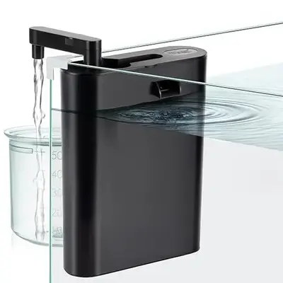 hygger Multifunctional Aquarium Filter, 60GPH Fish Tank Power Filter for Water Change, Filtration and Landscaping with Water ...