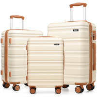Miusse Luggage Sets 3 Piece Hardside  Suitcase with Double Spinner Wheels Tsa Lock (20in/24in/28in)