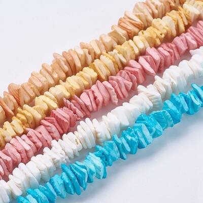 Natural Sea Shell Beads Strands