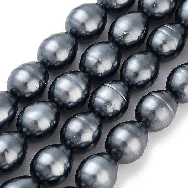Electroplated Shell Pearl Beads Strands