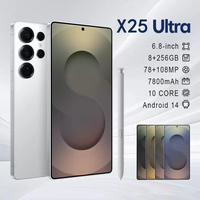 X25Android 5G Phone8GB+256GB 6.8-inch HD display,  108MP+48MP camera, 6800mAh battery, dual SIM cards, facial recognition, GP...