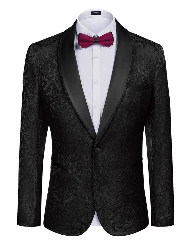 Floral Suit Jacket (US Only), Black / M