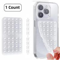 Silicone Suction Cup Phone Case Mount, 1 Count Double Sided Sticky Phone Holder, Hands-free Phone Accessories Holder for Self...