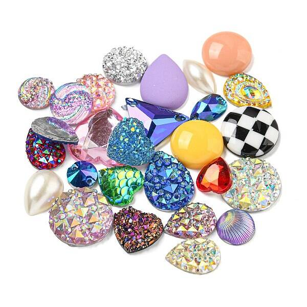 Acrylic & Resin Cabochons Jewelry Making Findings Kits