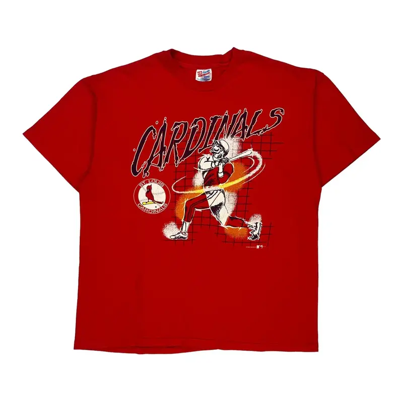 1993 St Louis Cardinals Hanes Mlb T-Shirt - XL Red Cotton
