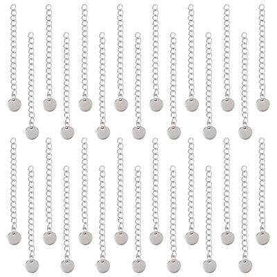 50Pcs 304 Stainless Steel Curb Chain Extender