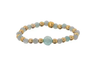 Alisia Anello Perline Placcato Oro Con Amazzonite Al4072.01.011 - Circuito: 57 Mm