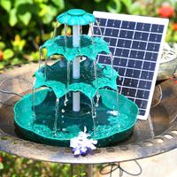 AISITIN 6.5W Solar Bird Bath Fountain with 3 Tiered Bird Bath Upgraded 2025, DIY Detachable Solar Water Fountain Pump with Fi...