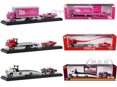 Auto Haulers 3 Sodas Set of 3 pieces Release 15 Limited Edition to 8400 pieces Worldwide 1/64 Diecast Models by M2 Machines