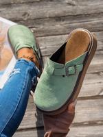 Women's Fashionable Plain Color Slides, Beach Slippers, Casual Comfortable Sandals for Beach, Leather Slipper, Flat Shoes San...
